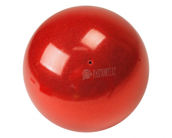 Palla Pastorelli diametro 18 cm Glitter Rosso HV - 02069