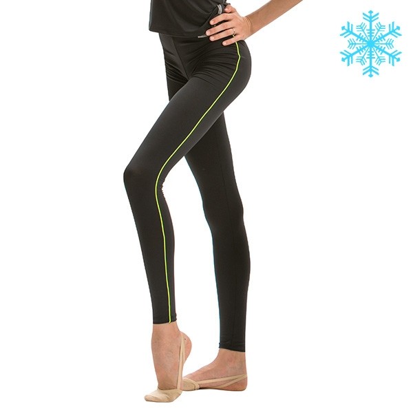 Calzamaglia Pastorelli Color Line Nera con Profili Giallo Fluo